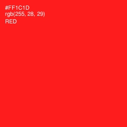#FF1C1D - Red Color Image