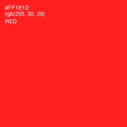 #FF1E1D - Red Color Image