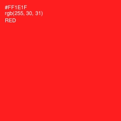 #FF1E1F - Red Color Image
