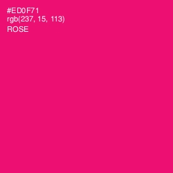 #ED0F71 - Rose Color Image