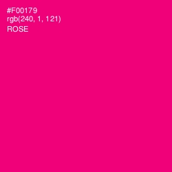 #F00179 - Rose Color Image