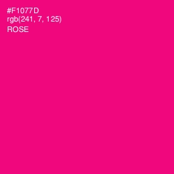 #F1077D - Rose Color Image