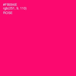 #FB096E - Rose Color Image