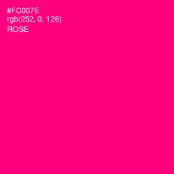 #FC007E - Rose Color Image