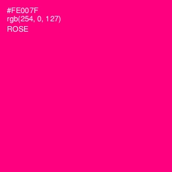 #FE007F - Rose Color Image