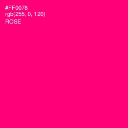 #FF0078 - Rose Color Image