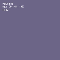 #6D6588 - Rum Color Image