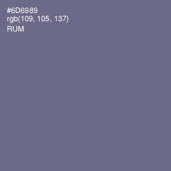 #6D6989 - Rum Color Image