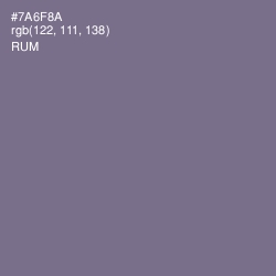 #7A6F8A - Rum Color Image