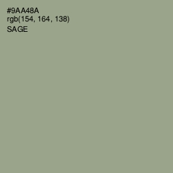 #9AA48A - Sage Color Image