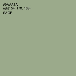 #9AAA8A - Sage Color Image