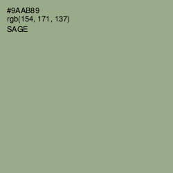 #9AAB89 - Sage Color Image