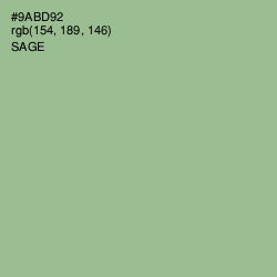 #9ABD92 - Sage Color Image