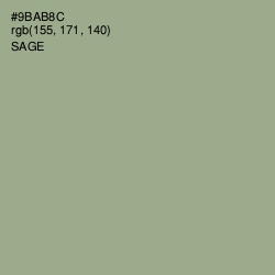 #9BAB8C - Sage Color Image