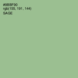 #9BBF90 - Sage Color Image