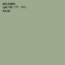 #9CAB8D - Sage Color Image