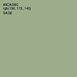 #9CAD8C - Sage Color Image