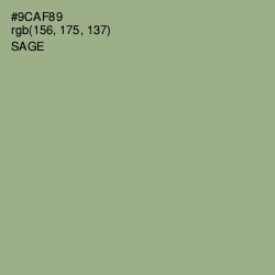 #9CAF89 - Sage Color Image