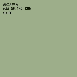 #9CAF8A - Sage Color Image