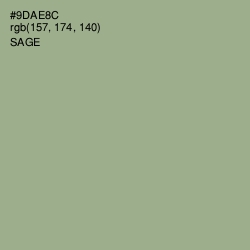 #9DAE8C - Sage Color Image