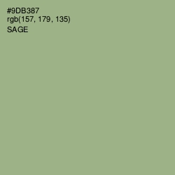 #9DB387 - Sage Color Image