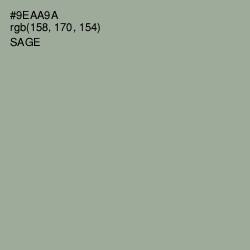 #9EAA9A - Sage Color Image