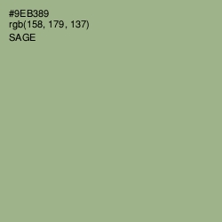 #9EB389 - Sage Color Image