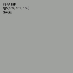 #9FA19F - Sage Color Image