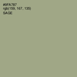 #9FA787 - Sage Color Image