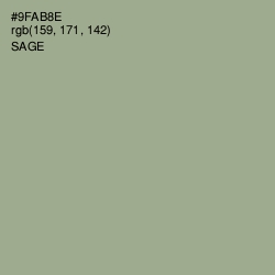 #9FAB8E - Sage Color Image