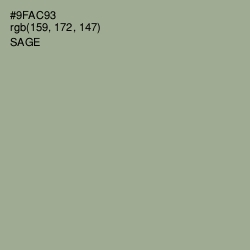 #9FAC93 - Sage Color Image