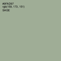 #9FAD97 - Sage Color Image