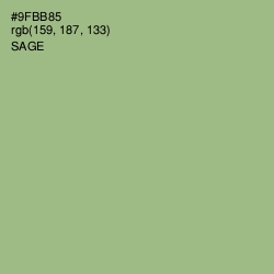 #9FBB85 - Sage Color Image
