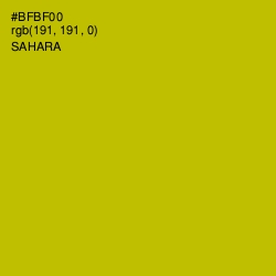 #BFBF00 - Sahara Color Image