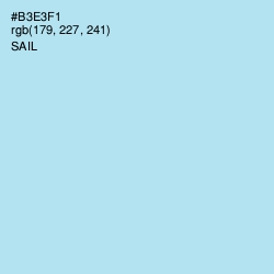 #B3E3F1 - Sail Color Image