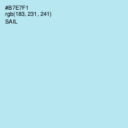 #B7E7F1 - Sail Color Image