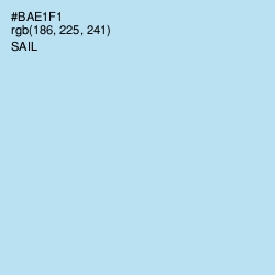 #BAE1F1 - Sail Color Image
