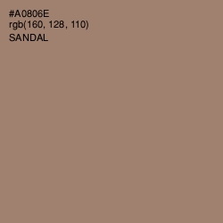 #A0806E - Sandal Color Image