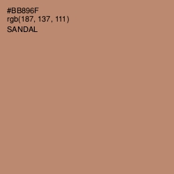 #BB896F - Sandal Color Image