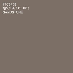#7C6F65 - Sandstone Color Image