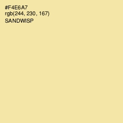 #F4E6A7 - Sandwisp Color Image