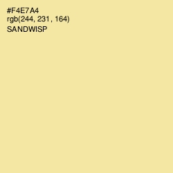#F4E7A4 - Sandwisp Color Image