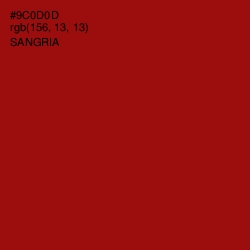#9C0D0D - Sangria Color Image