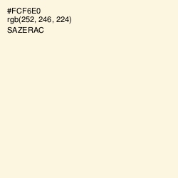 #FCF6E0 - Sazerac Color Image