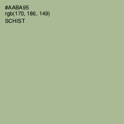 #AABA95 - Schist Color Image