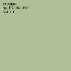 #ADBE95 - Schist Color Image