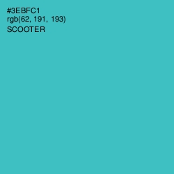 #3EBFC1 - Scooter Color Image
