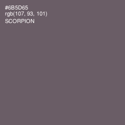 #6B5D65 - Scorpion Color Image