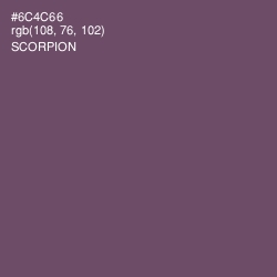#6C4C66 - Scorpion Color Image