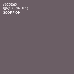 #6C5E65 - Scorpion Color Image